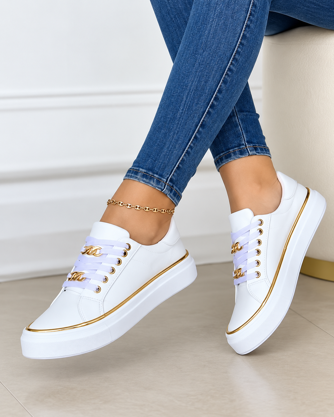 Dame Sneakers Komfortabel Design