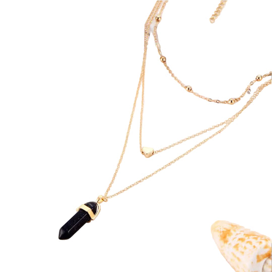 Collier Hexagonal en Cristal Naturel pour Femme 0