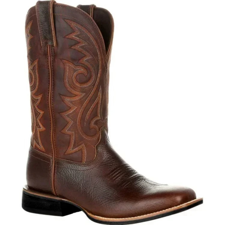 Cowboystøvler i skinn til menn 0