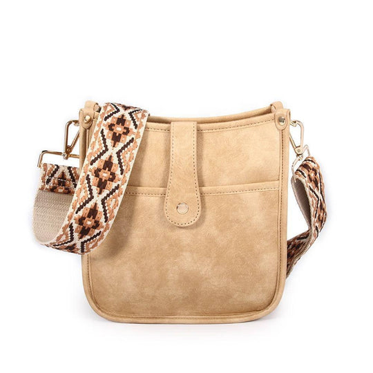 Crossbody Veske Dame Vegansk Skinn med Gitarsnor Justerbar Stropp 0