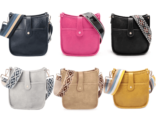 Crossbody Veske Dame Vegansk Skinn med Gitarsnor Justerbar Stropp 1