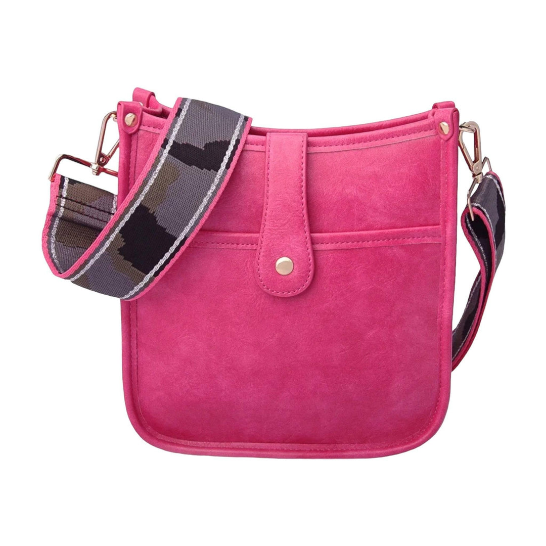 Crossbody Veske Dame Vegansk Skinn med Gitarsnor Justerbar Stropp 10