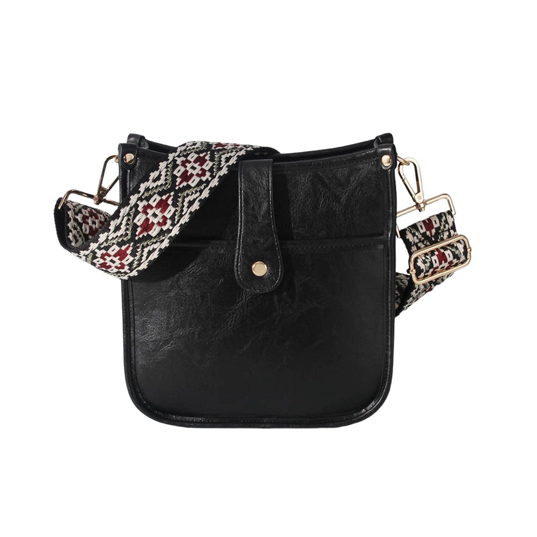 Crossbody Veske Dame Vegansk Skinn med Gitarsnor Justerbar Stropp 5