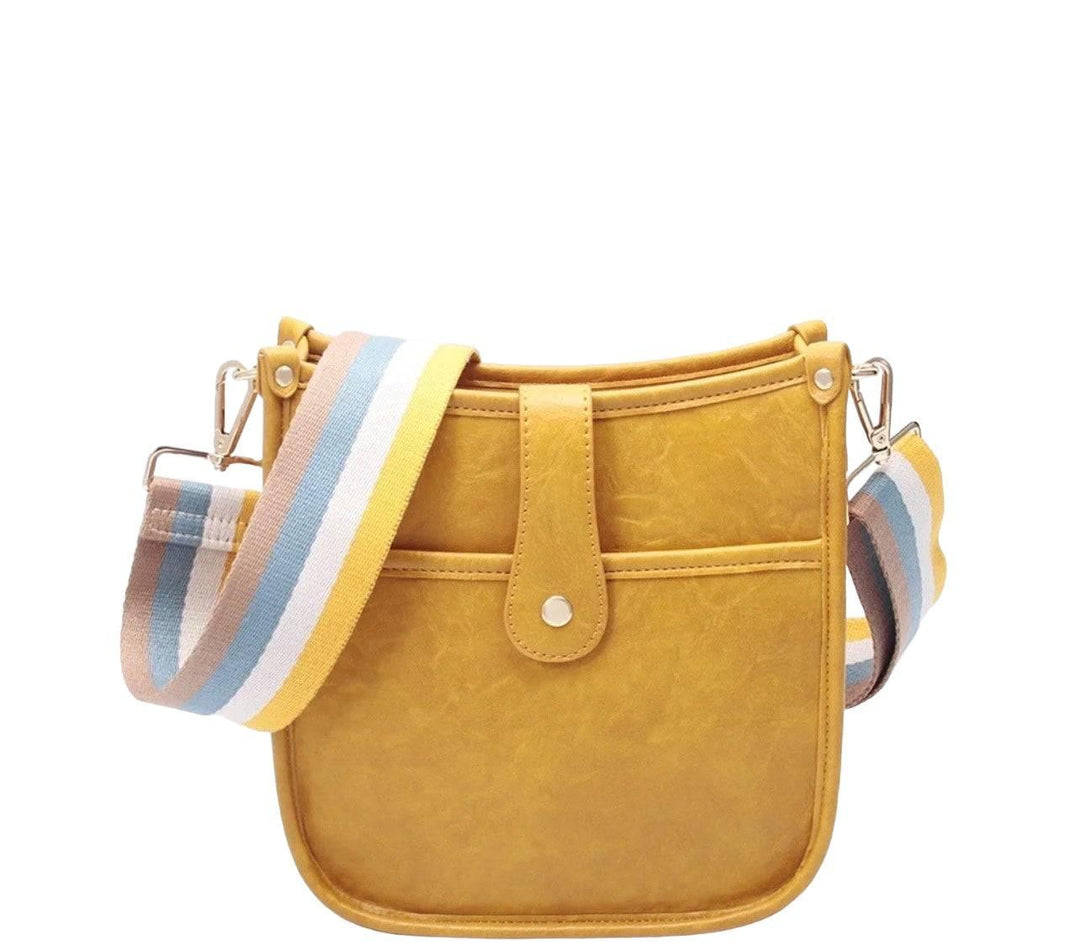 Crossbody Veske Dame Vegansk Skinn med Gitarsnor Justerbar Stropp 9