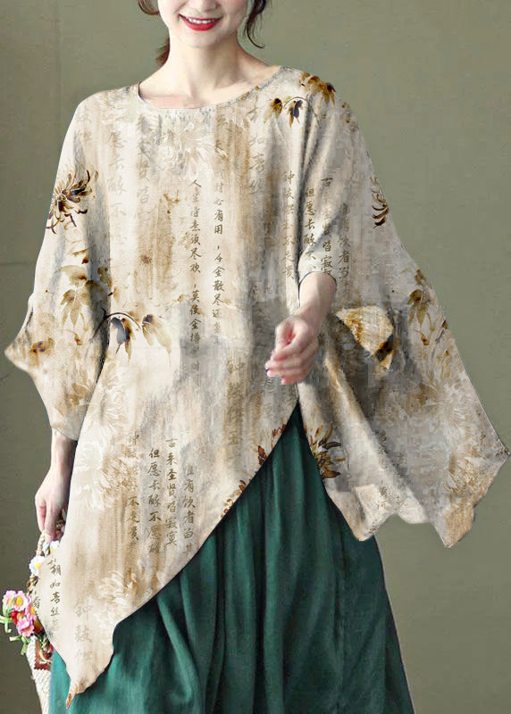 Dame Asymmetrisk Design Brodert Skjorte 6