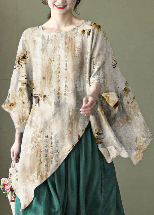 Dame Asymmetrisk Design Brodert Skjorte 6