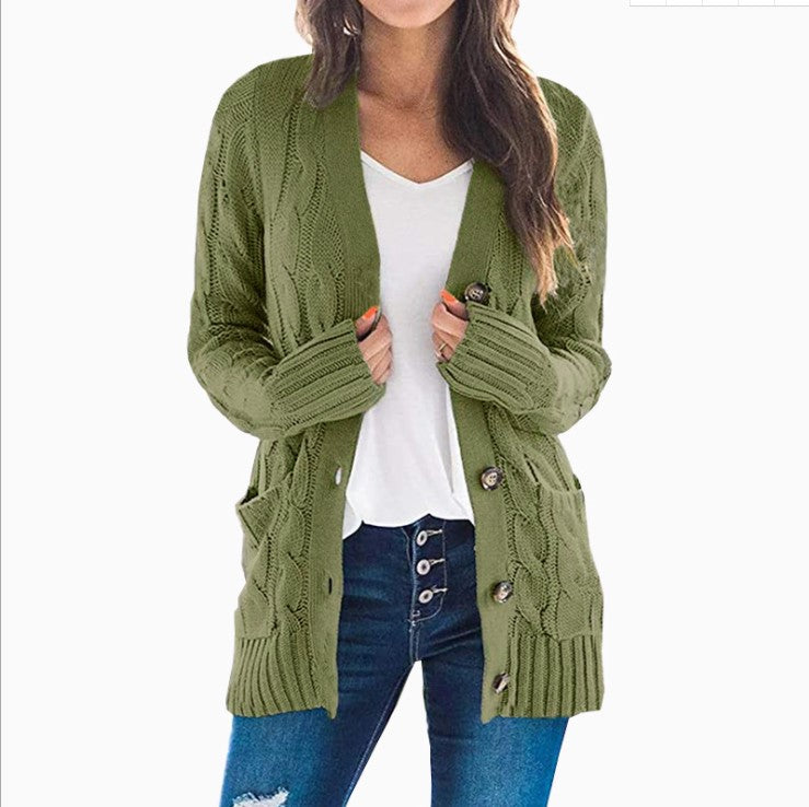 Dame Cardigan Lang med Lange Ermer 3