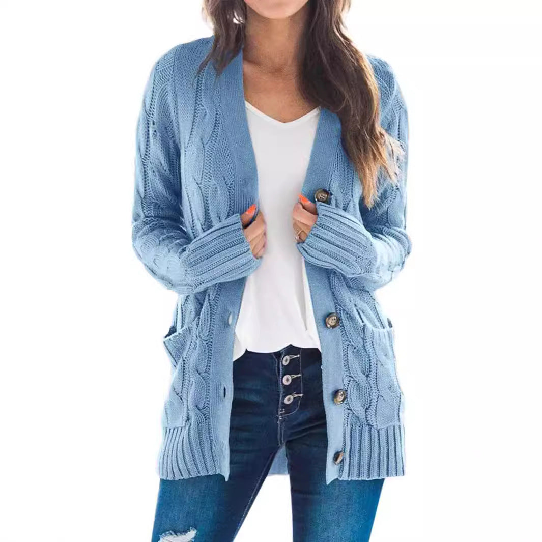 Dame Cardigan Lang med Lange Ermer 4
