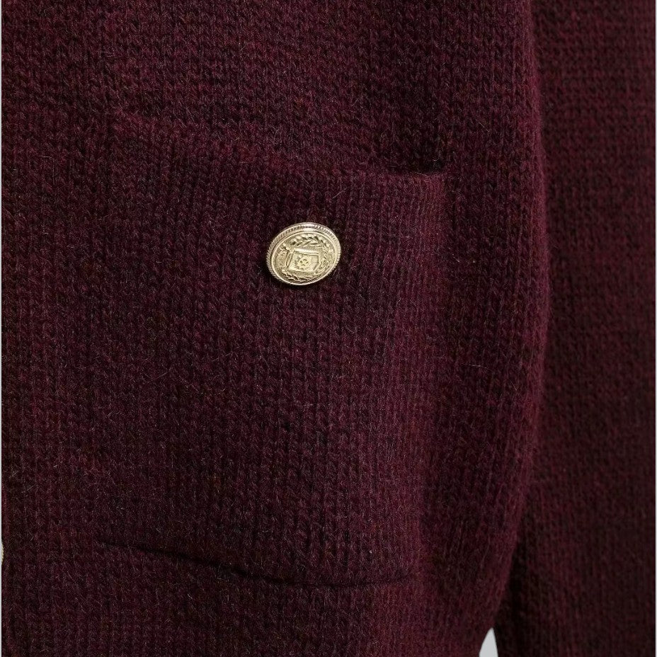 Dame Cardigan med Gullknapper 1