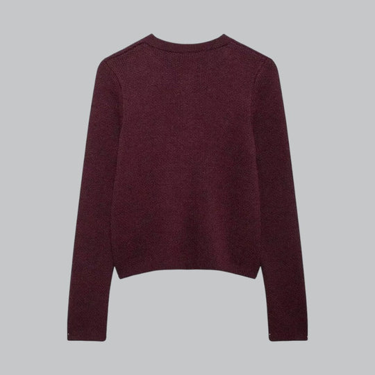 Dame Cardigan med Gullknapper 3