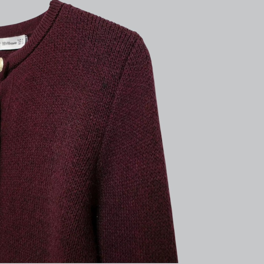 Dame Cardigan med Gullknapper 4