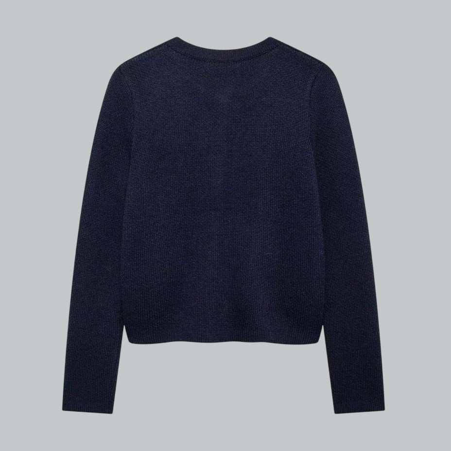 Dame Cardigan med Gullknapper 6