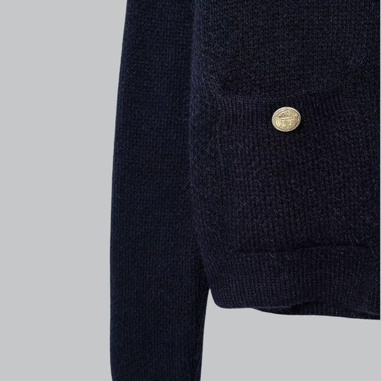 Dame Cardigan med Gullknapper 7
