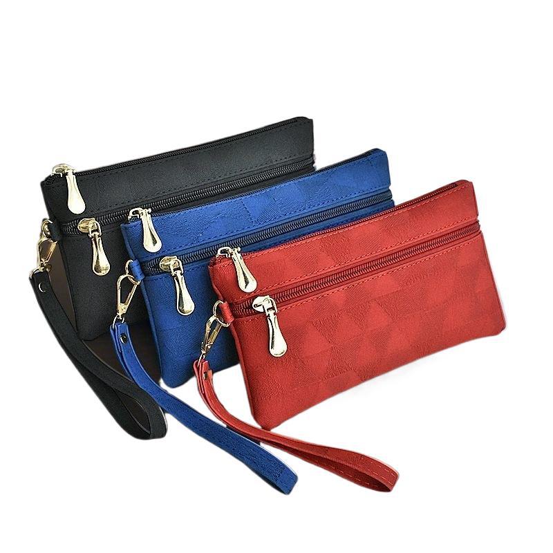 Dame Clutch Veske med Glidelås og Håndleddsstropp 4