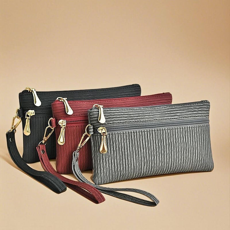 Dame Clutch med Håndleddsrem og Glanset Stil 1