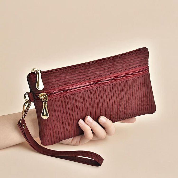 Dame Clutch med Håndleddsrem og Glanset Stil 5