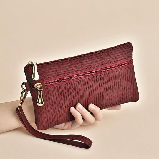 Dame Clutch med Håndleddsrem og Glanset Stil 5