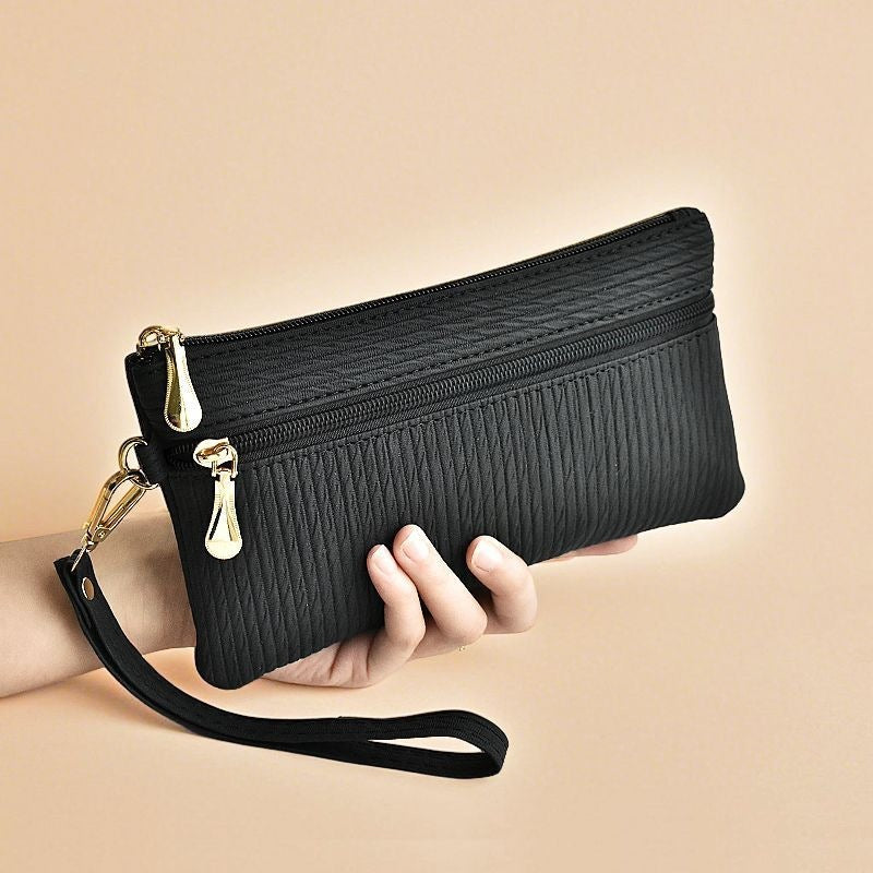 Dame Clutch med Håndleddsrem og Glanset Stil 6