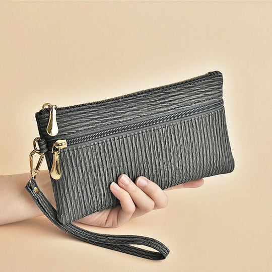 Dame Clutch med Håndleddsrem og Glanset Stil 8