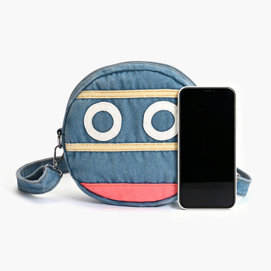 Dame Crossbody-veske med Lekent Tegneserieansikt 1