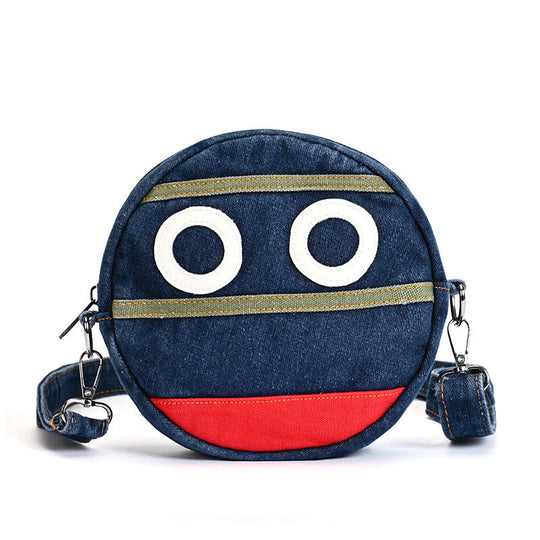 Dame Crossbody-veske med Lekent Tegneserieansikt 3
