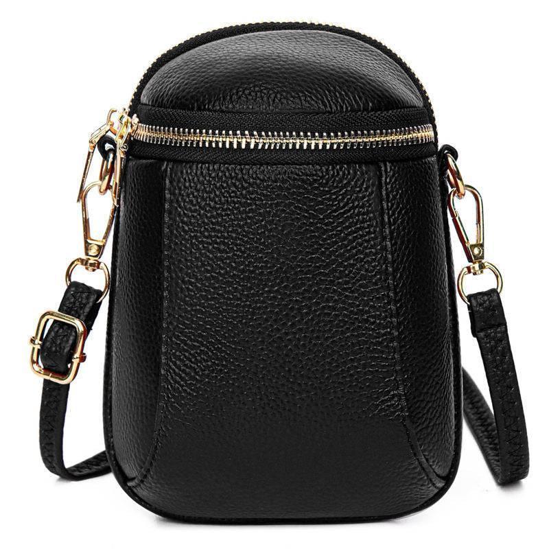 Dame Crossbody Veske Vegansk Lær Kompakt Design 0