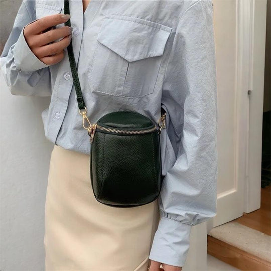 Dame Crossbody Veske Vegansk Lær Kompakt Design 4