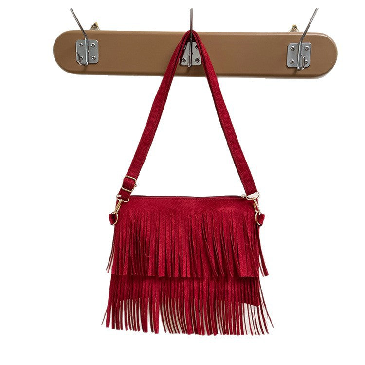 Dame Crossbody Veske med Frynser 5