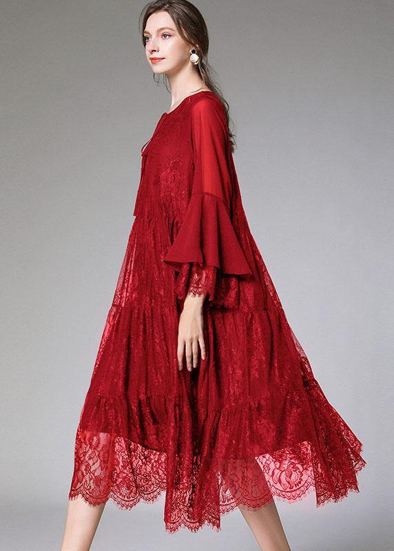 Dame Flared Sleeve Kjole 2