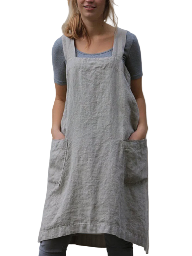 Dame Forkleskjole Lett med Lommer 0