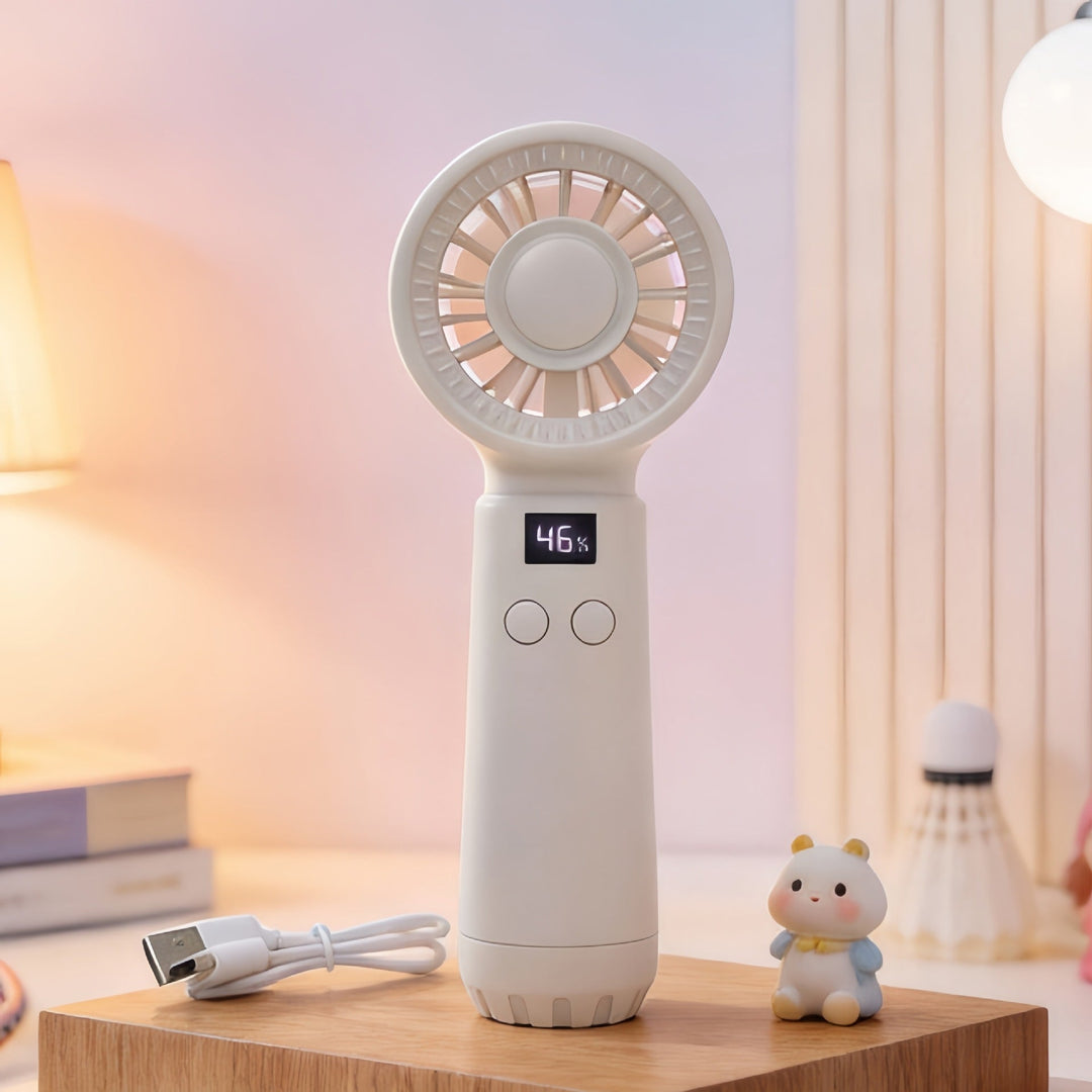 Dame Håndvifte Bærbar med Temperaturdisplay 0