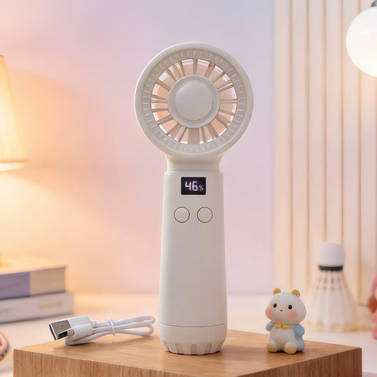 Dame Håndvifte Bærbar med Temperaturdisplay 0