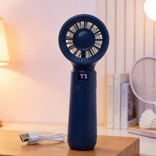 Dame Håndvifte Bærbar med Temperaturdisplay 5