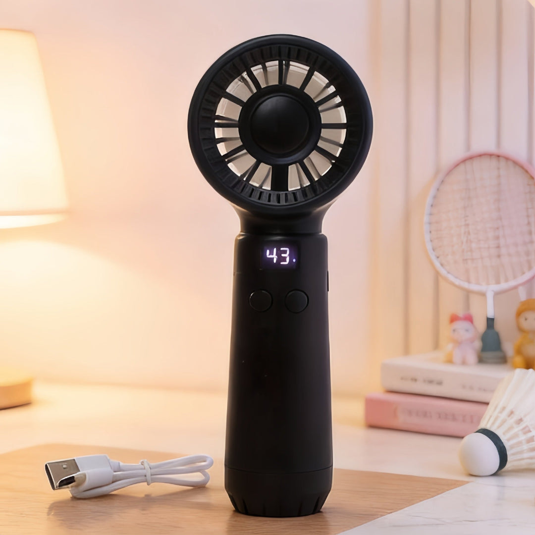 Dame Håndvifte Bærbar med Temperaturdisplay 6