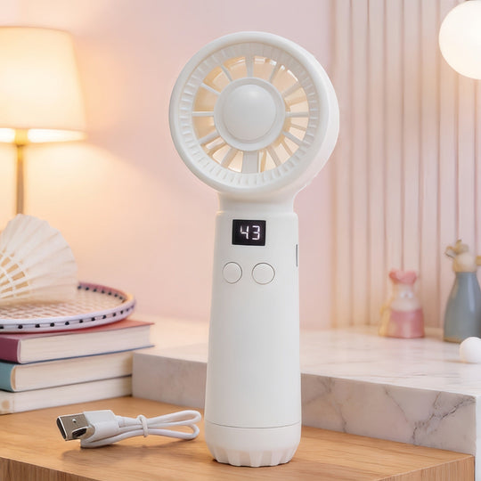 Dame Håndvifte Bærbar med Temperaturdisplay 7