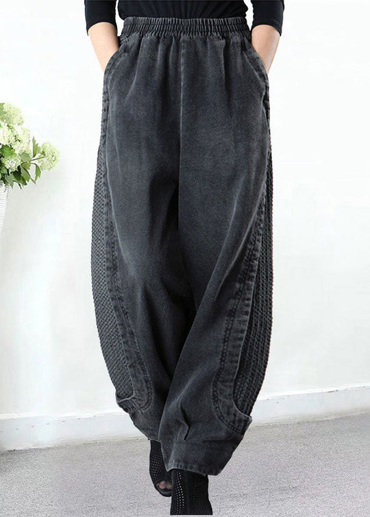 Dame Harem Bukser med Lommer i Grå 1