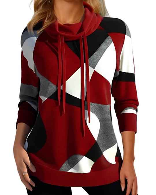 Dame Hettegenser Geometrisk Design 0