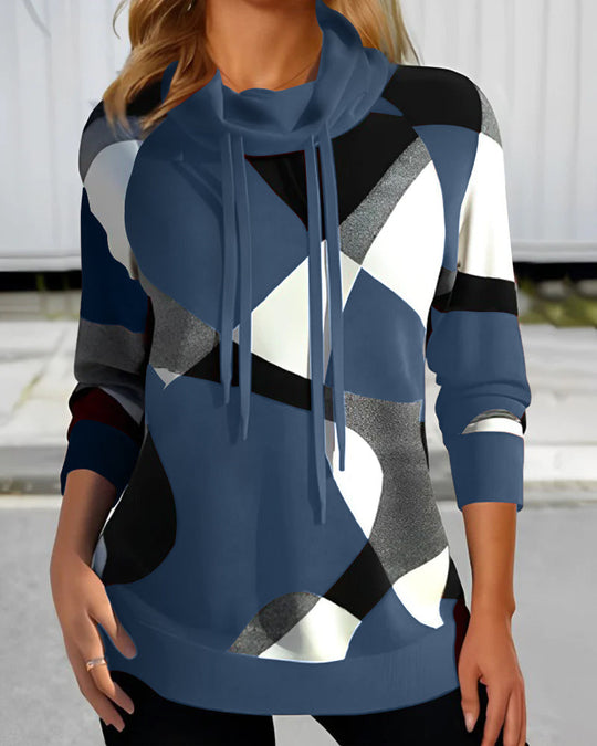 Dame Hettegenser Geometrisk Design 1