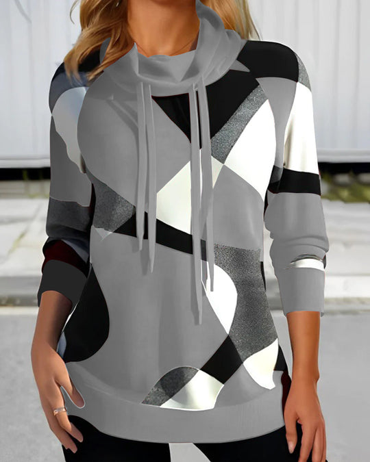 Dame Hettegenser Geometrisk Design 2