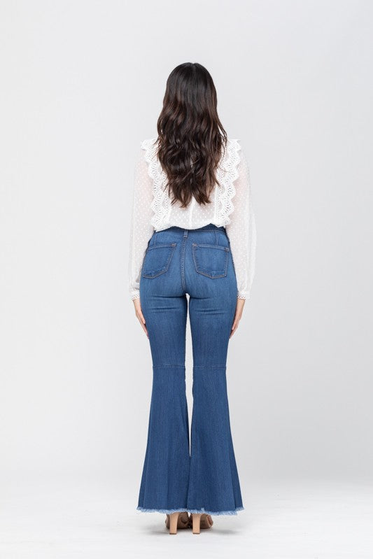Dame Høy Midje Super Flare Jeans 2