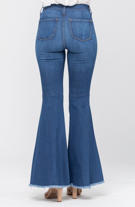 Dame Høy Midje Super Flare Jeans 6