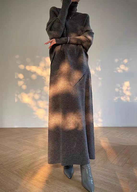 Dame Høyhalset Asymmetrisk Strikket Sett 3