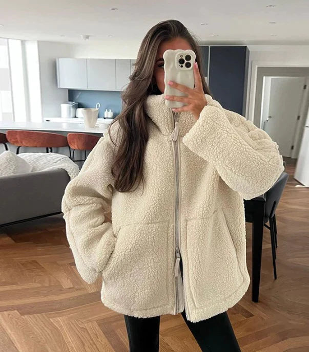 Dame Jakke Oversized Patchwork Design 7