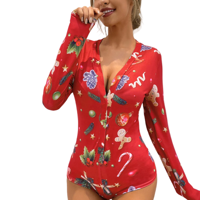 Dame Julekjole Tett Snitt Trendy Design 0