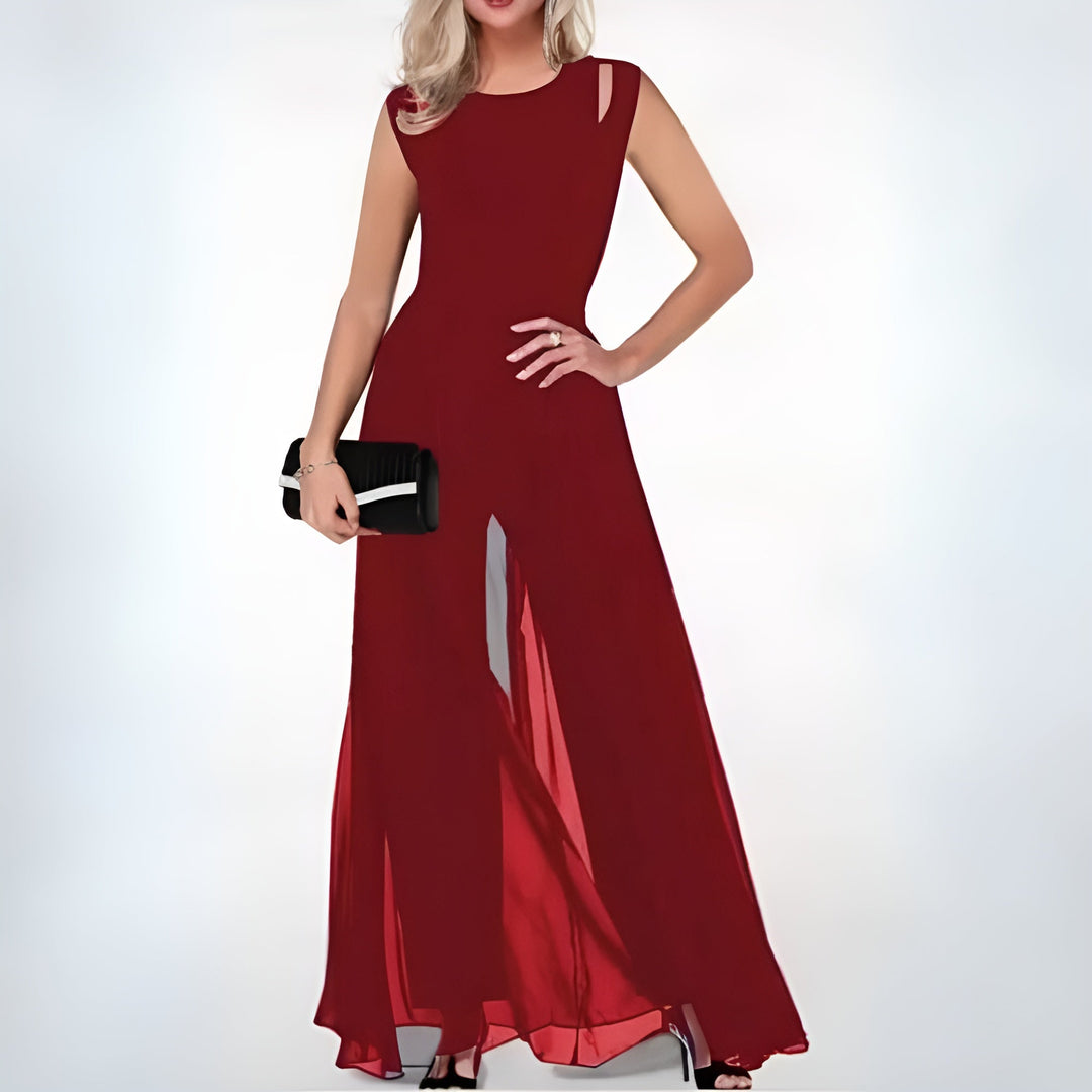 Dame Jumpsuit Løs Passform i Lin 1