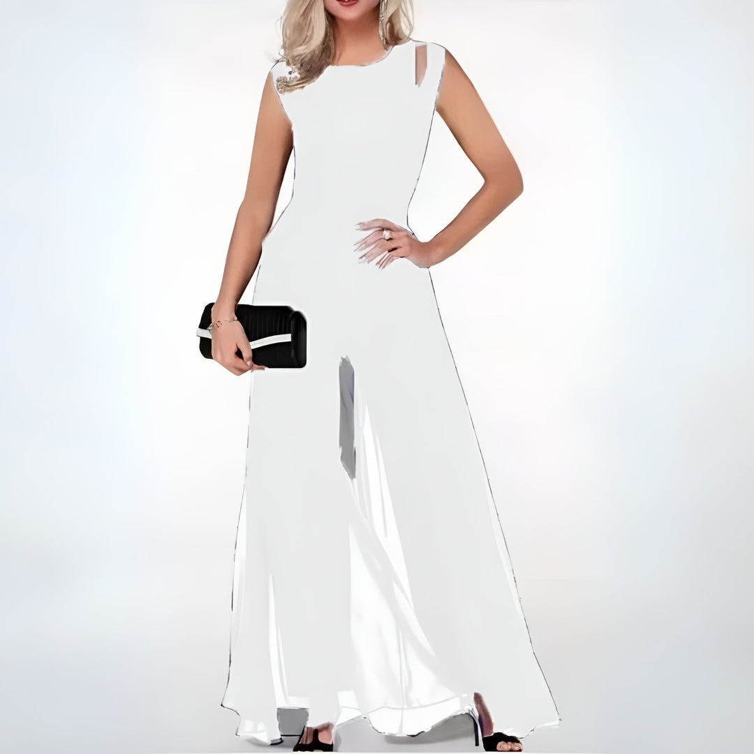 Dame Jumpsuit Løs Passform i Lin 3
