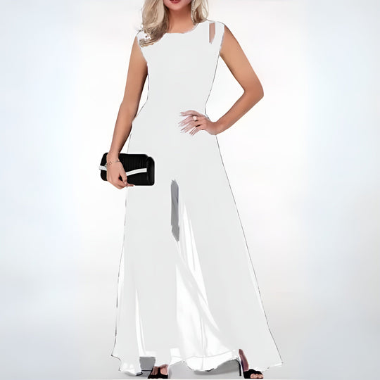 Dame Jumpsuit Løs Passform i Lin 3