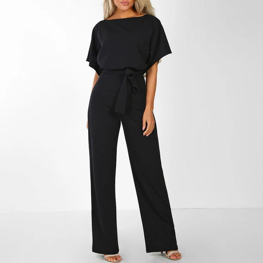 Dame Jumpsuit Med Lacet Midje Polyester Moderne Silhuett 2
