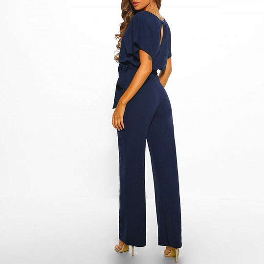Dame Jumpsuit Med Lacet Midje Polyester Moderne Silhuett 5
