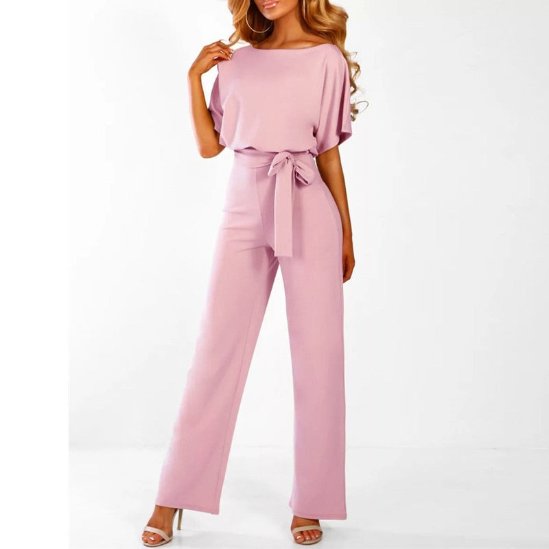 Dame Jumpsuit Med Lacet Midje Polyester Moderne Silhuett 6